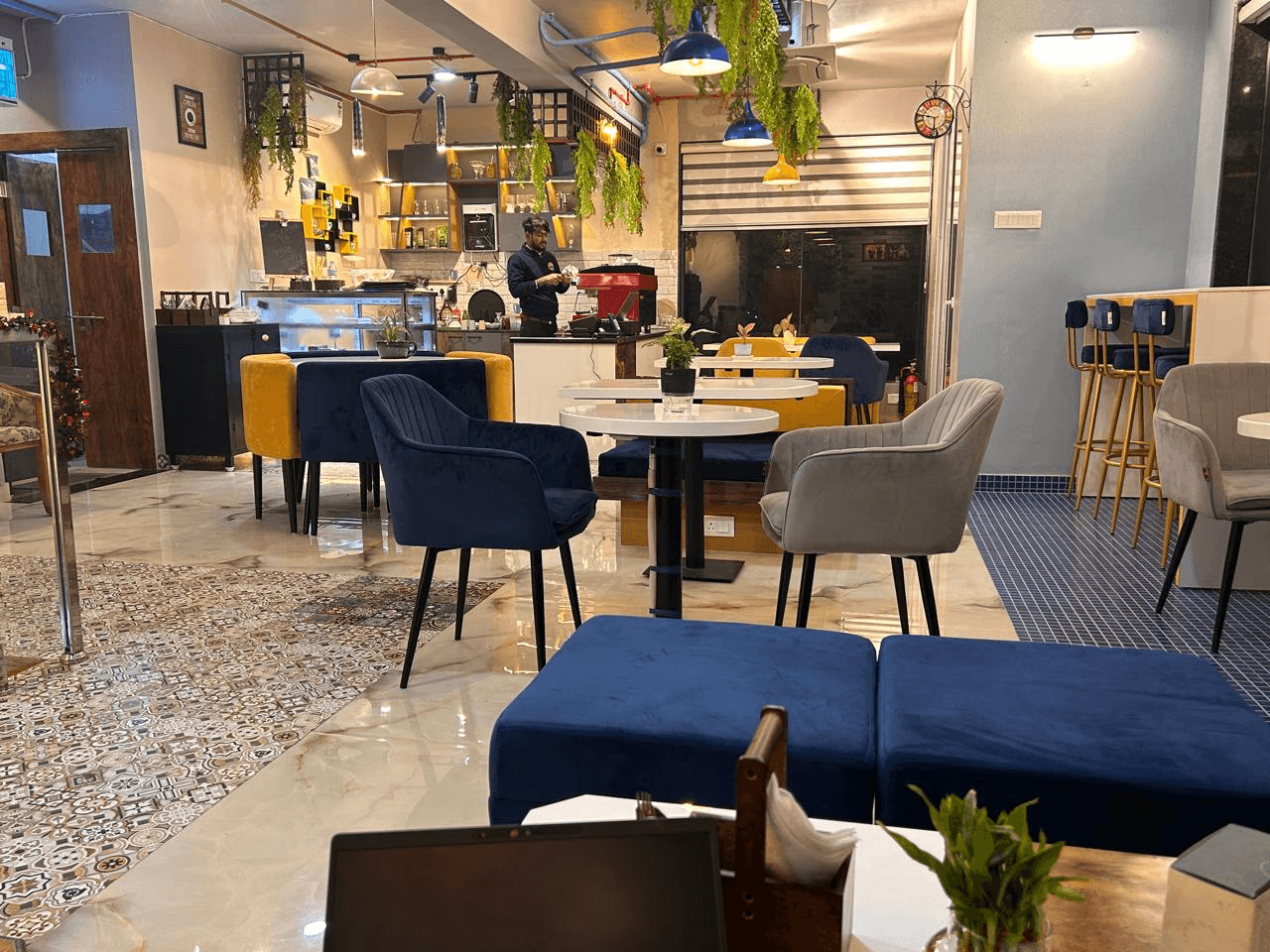 Commercial glass volume at night